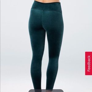 Spanx Green (Malachite) Velvet Leggings Size Small